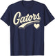 Distressed Gators Name Design Women Kids Girls Boys T-Shirt - T-Shirt | Navy