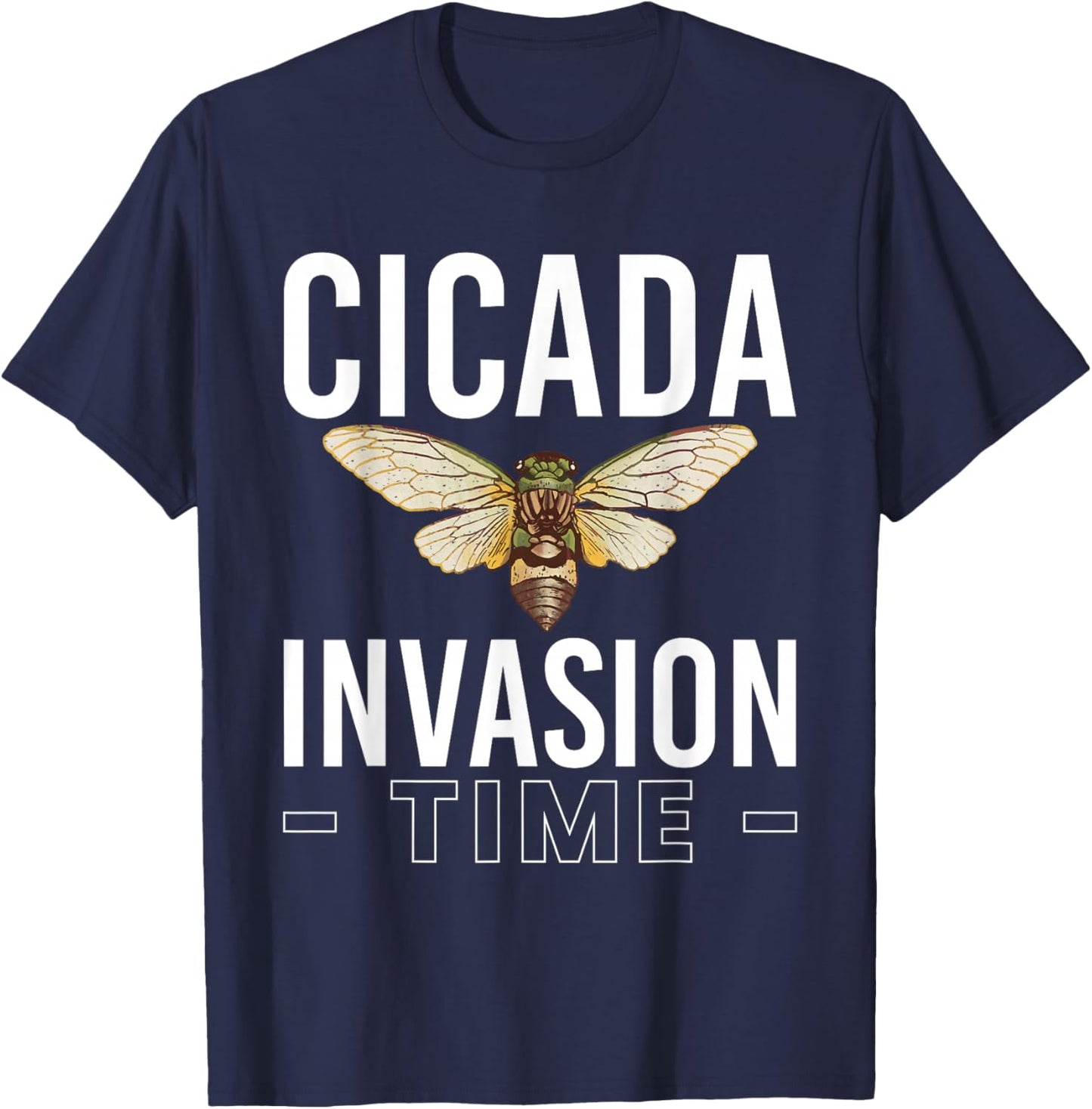 Cicada Invasion Time Cicada Brood XIX & XIII T-Shirt - T-Shirt | Navy