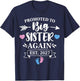 Promoted to Big Sister Again Est 2027 Soon to Be Big Sister T-Shirt - T-Shirt | Navy
