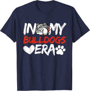 In My Bulldogs Era Bulldog Mascot Sports Fan Vintage Men Boy T-Shirt - T-Shirt | Navy