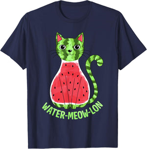 Cute Watermelon Print Women Kids Watermelon Fruit T-Shirt - T-Shirt | Navy
