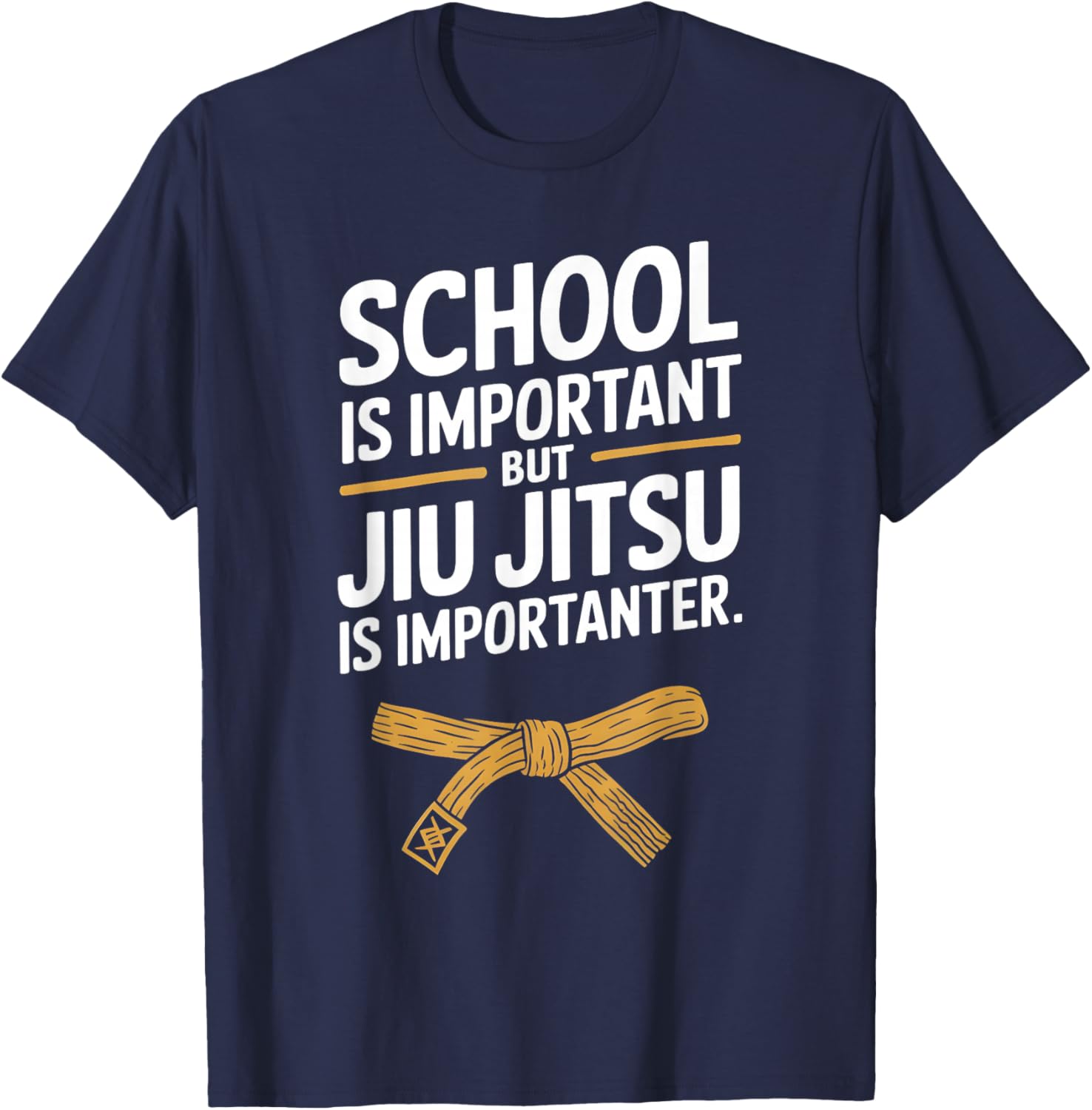 Jiu Jitsu Kid Jiu Jitsu is Importanter Funny BJJ T-Shirt - T-Shirt | Navy