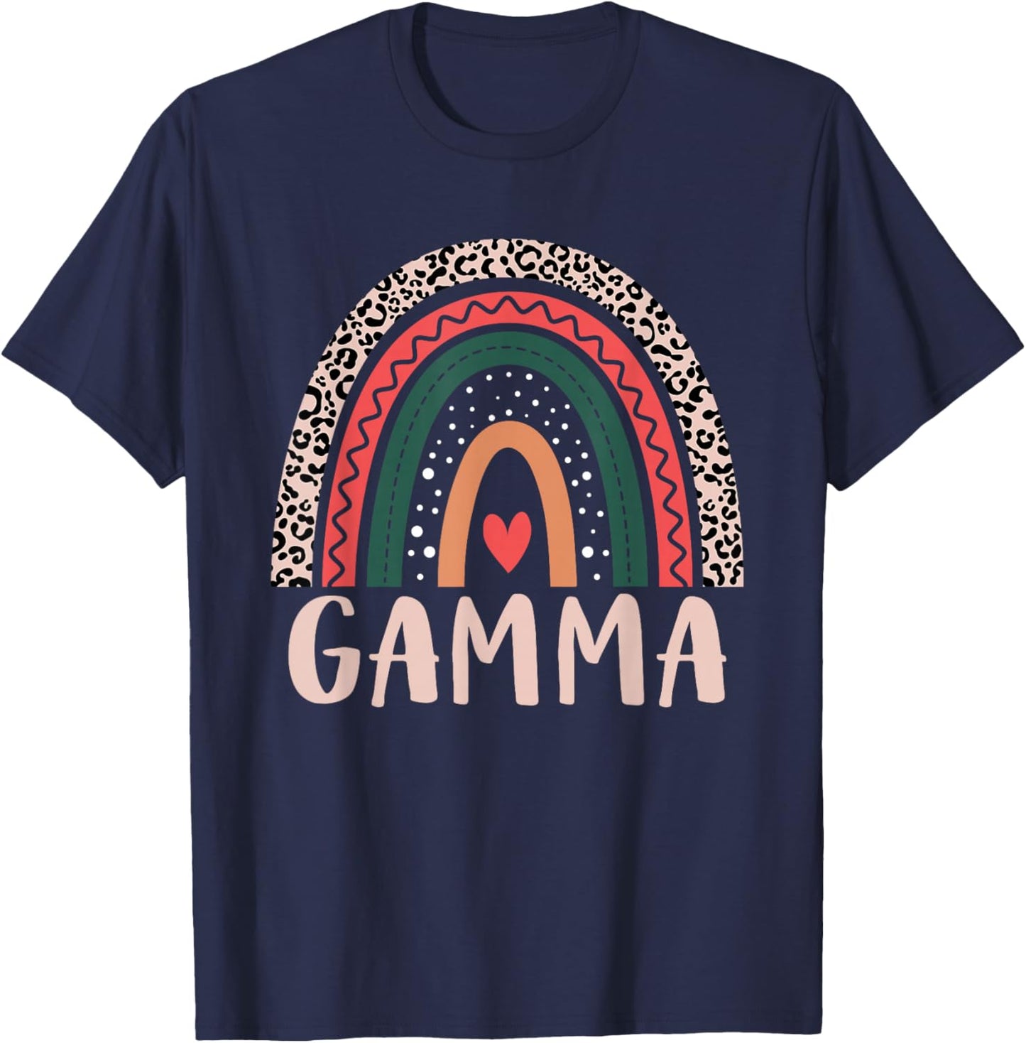 Gamma Rainbow Grandma Grandmother Women Mothers Day Gamma T-Shirt - T-Shirt | Navy
