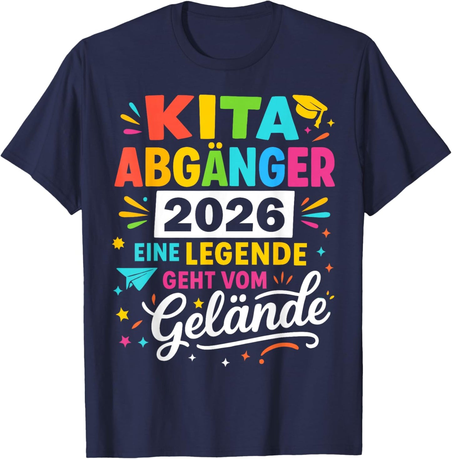 Kita Abgänger 2026 - A Legend Goes From The Terrain T-Shirt - T-Shirt | Navy