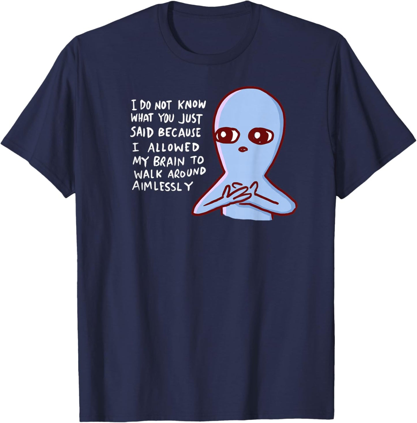 Threadless Nathan W. Pyle Aimlessly Graphic T-Shirt - T-Shirt | Navy