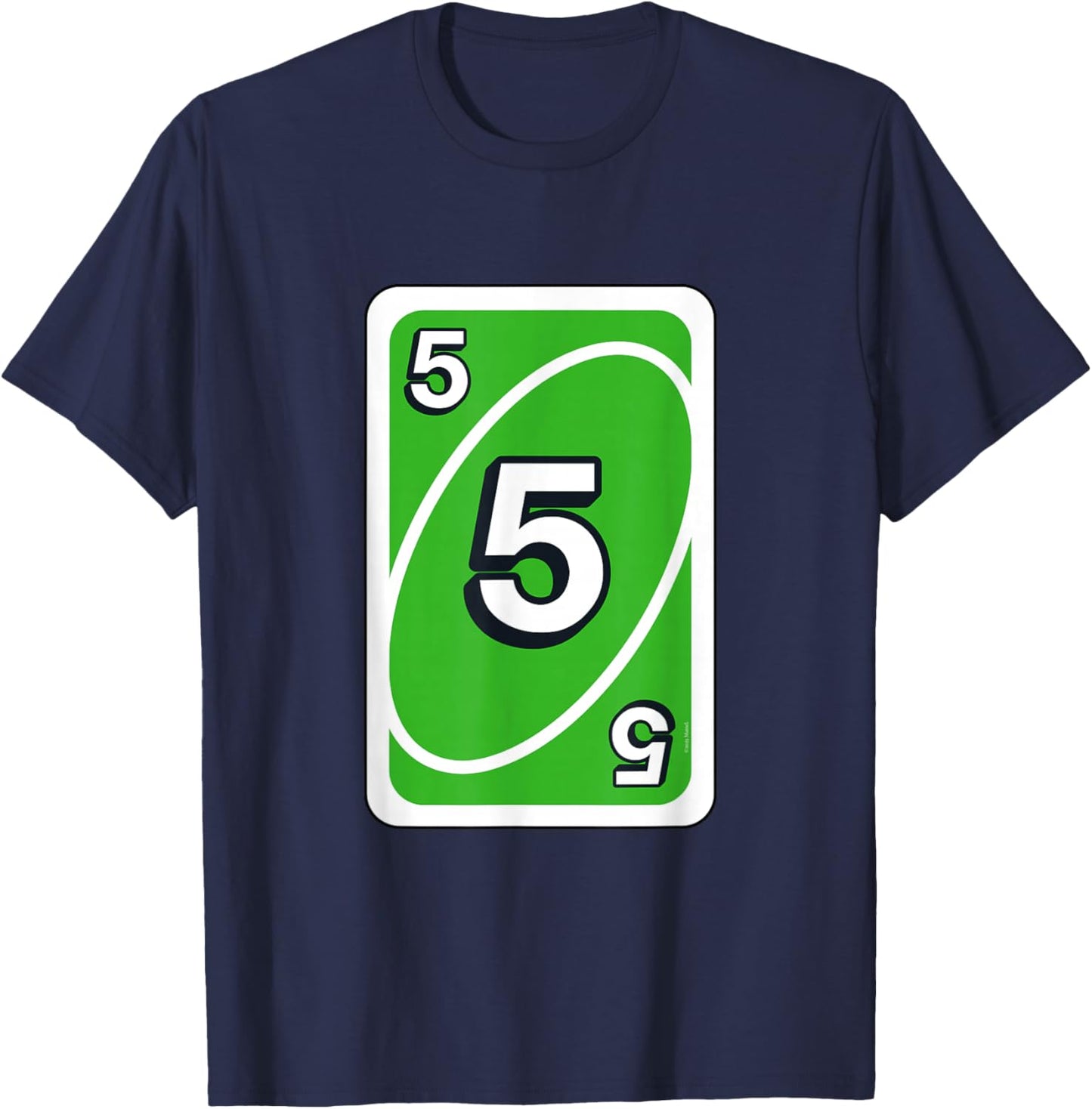 UNO Halloween Green 5 Card T-Shirt - T-Shirt | Navy