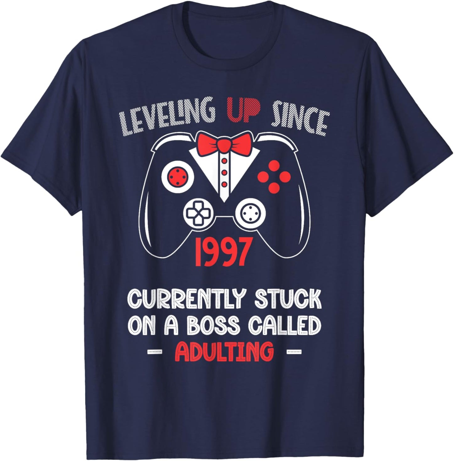 1997 Gaming 27th Birthday Gift 27 Years Old Gamer T-Shirt - T-Shirt | Navy
