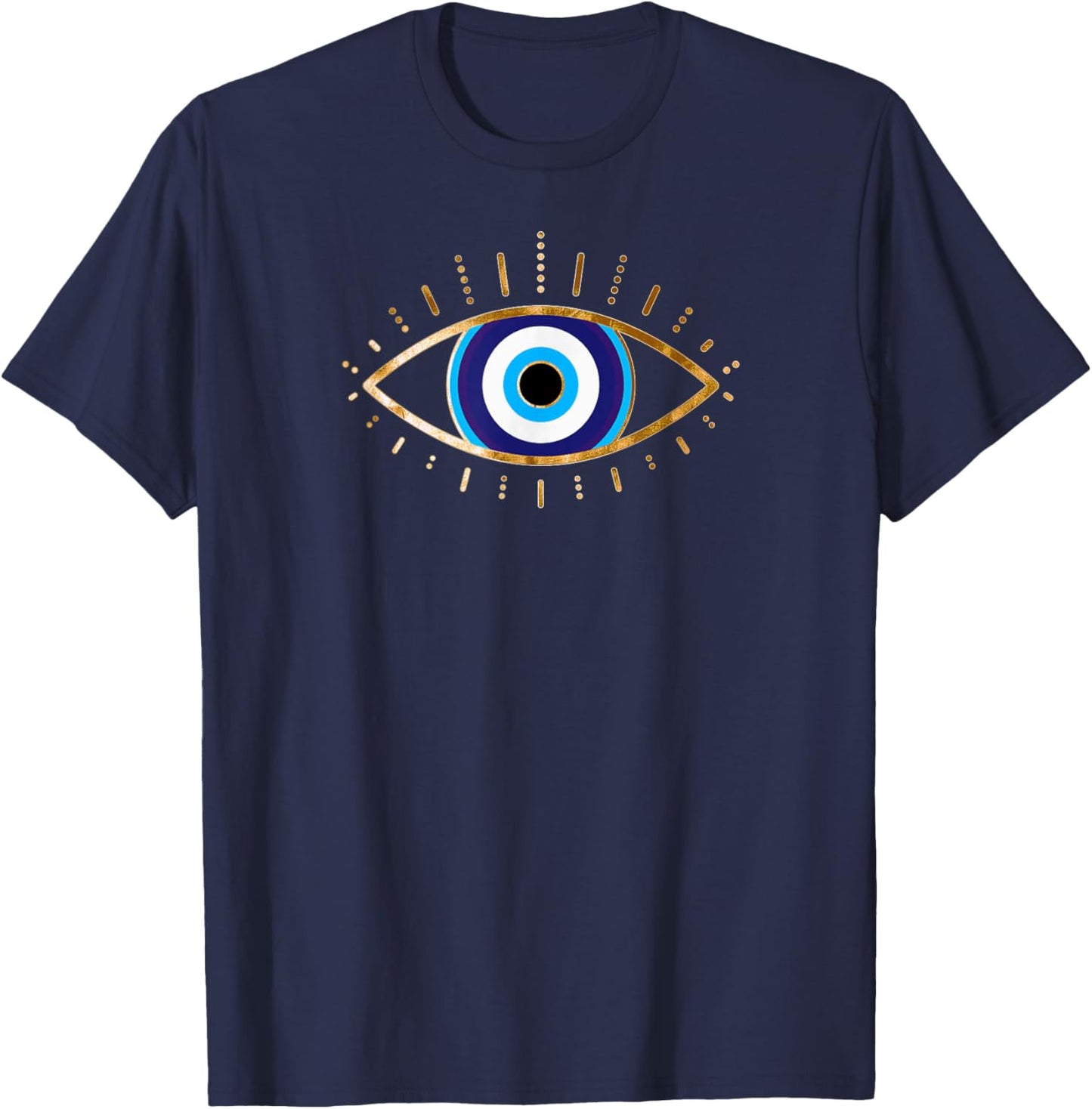 Böses Auge Shirt Griechisches Auge Schutz Wimpern Evil Eye T-Shirt - T-Shirt | Navy