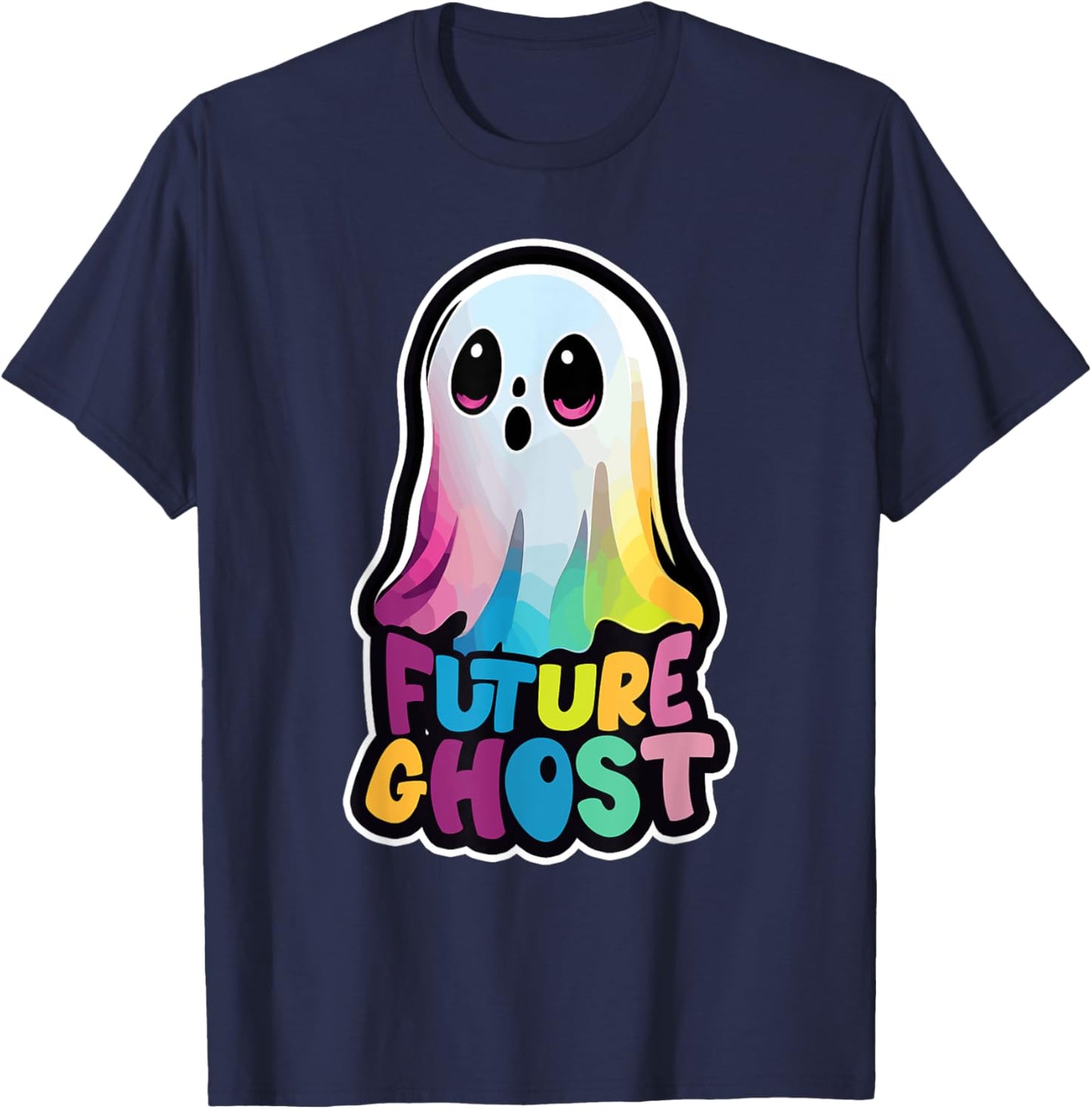 Funny Halloween EDM Music Glitchy Future Ghost Costumes T-Shirt - T-Shirt | Navy