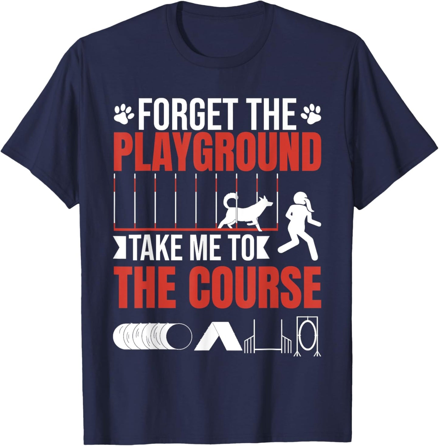 Canine Dog Agility T-Shirt - T-Shirt | Navy