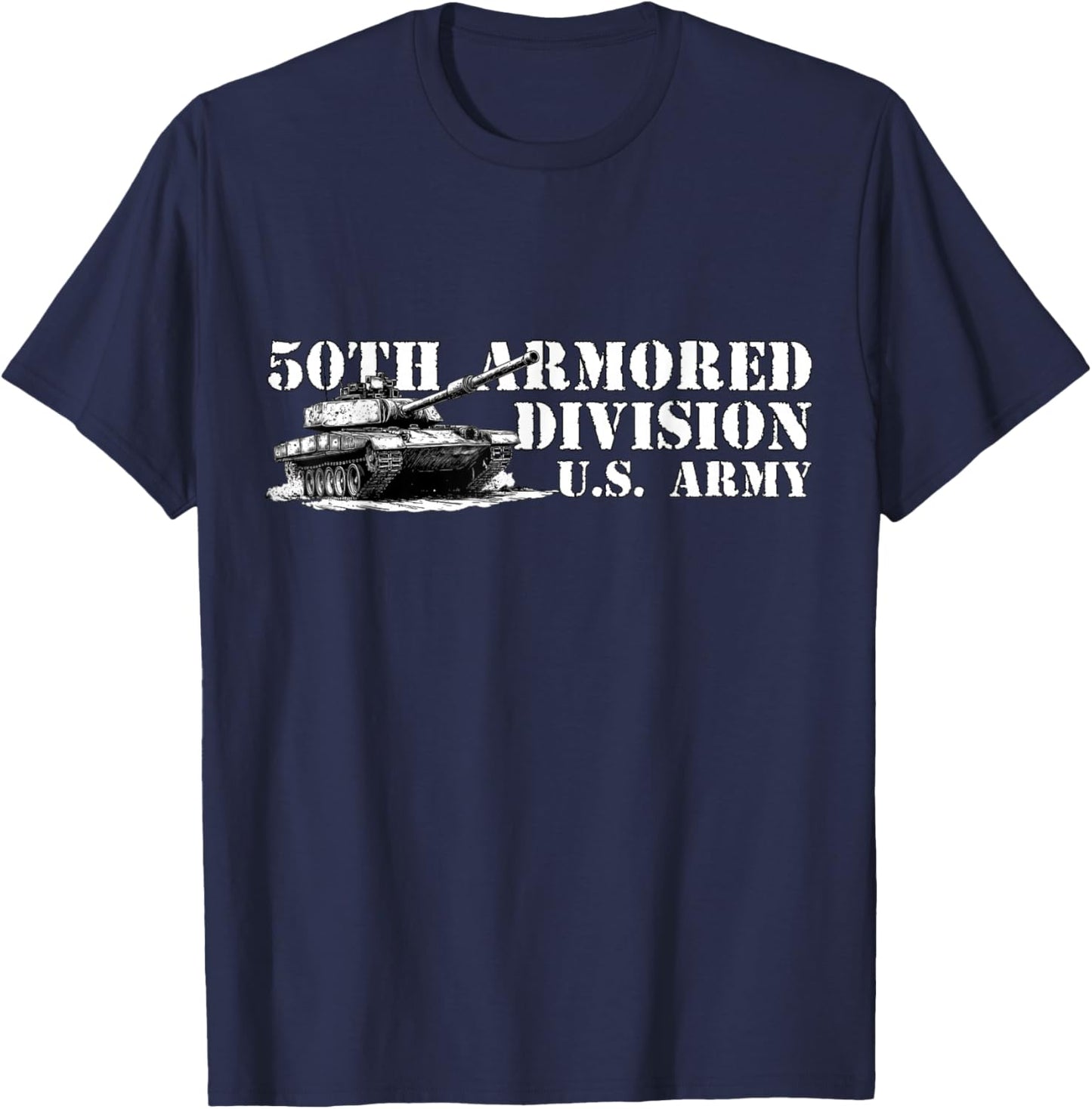 50th Armored Division Jersey Blues Retro Veterans Day T-Shirt - T-Shirt | Navy