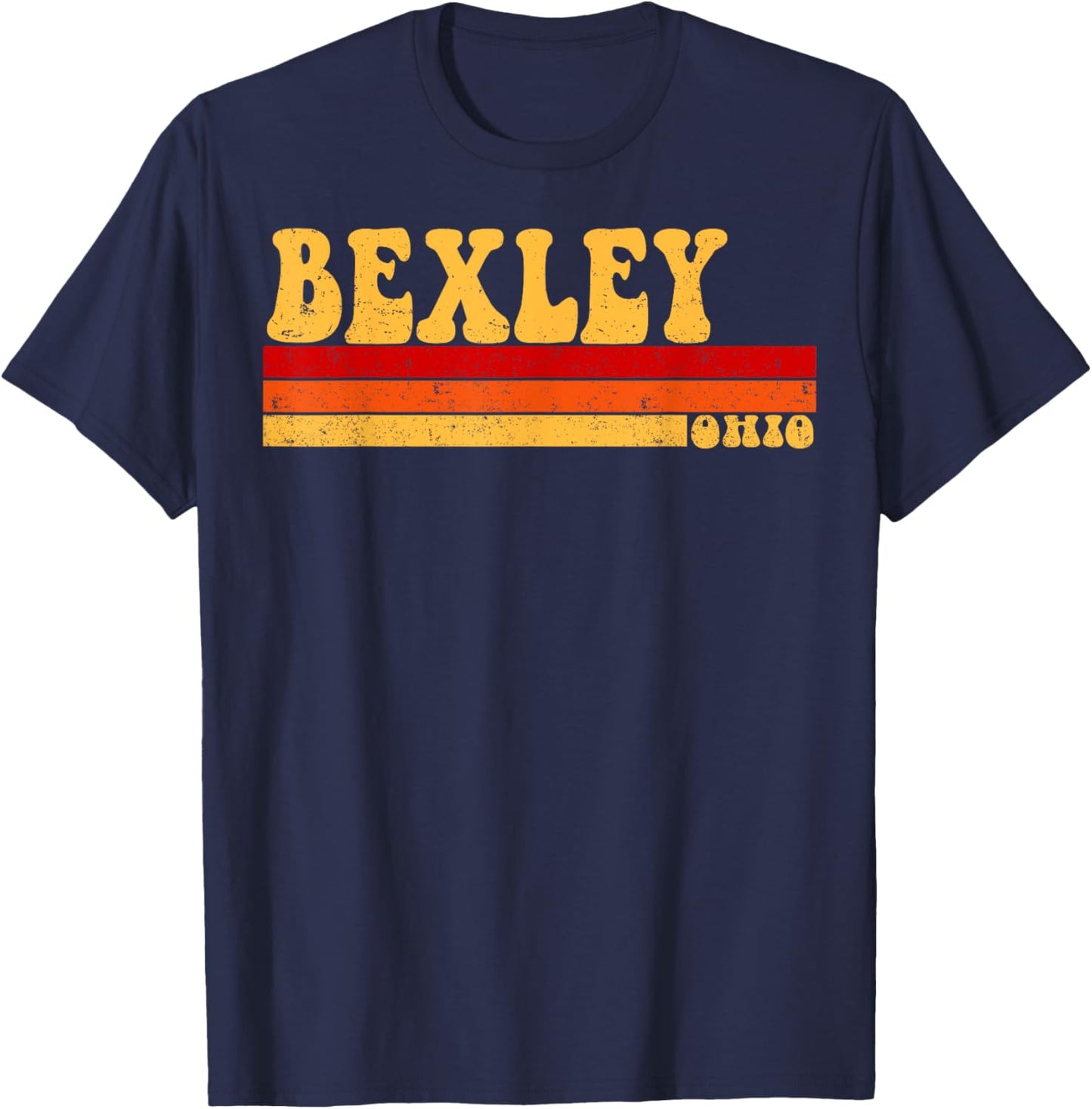 BEXLEY Ohio City Vintage Roots Retro Design 70s 80s T-Shirt - T-Shirt | Navy