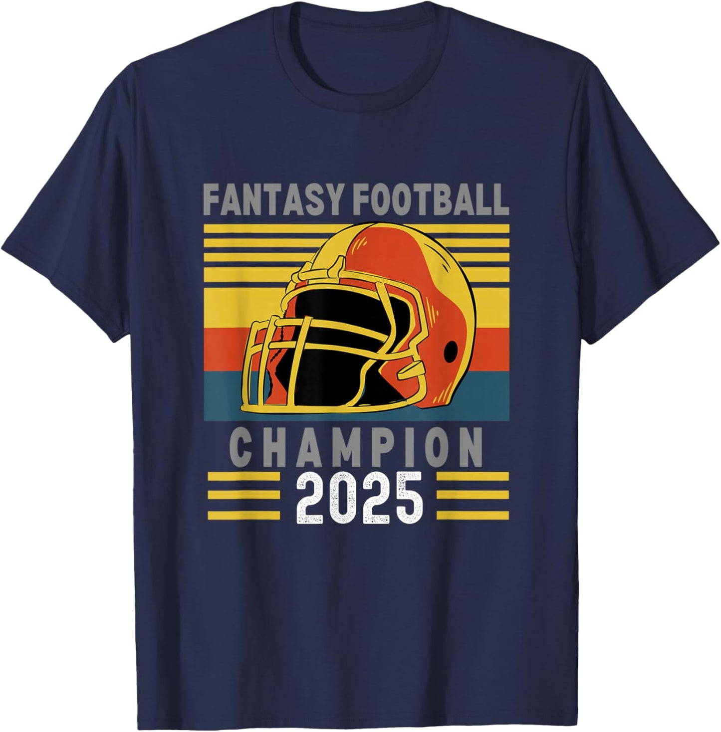 Fantasy Football 2025 League Champion Winner, 2025 FFL Champ T-Shirt - T-Shirt | Navy