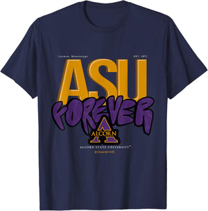 The Yard Essentials - Alcorn State University - ASU Forever T-Shirt - T-Shirt | Navy