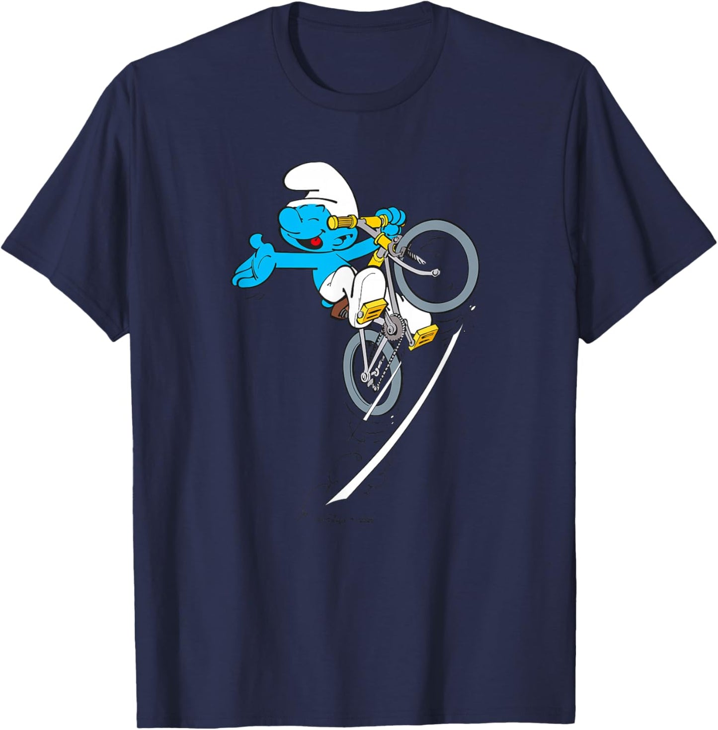 The Smurfs Mountain Biker Smurf T-Shirt - T-Shirt | Navy
