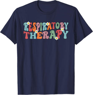 Groovy Respiratory Therapy Respiratory therapist RT Therapy T-Shirt - T-Shirt | Navy