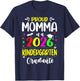 Proud Momma Class of 2026 Kindergarten Graduate Kids T-Shirt - T-Shirt | Navy