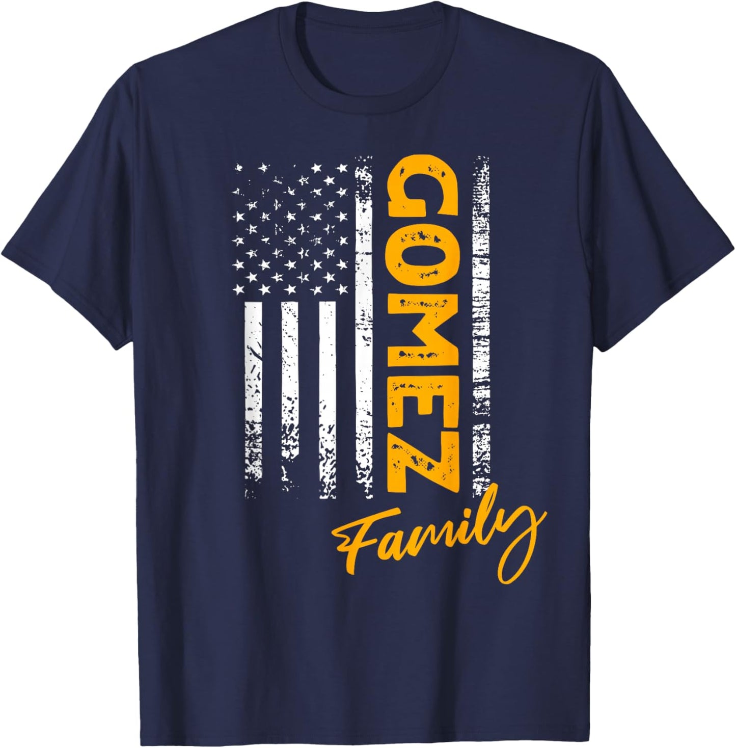 Gomez Surname American Gomez Last Name Gomez T-Shirt - T-Shirt | Navy