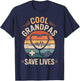 Cool Grandpas Save Lives Funny EMT Grandpa Nurse T-Shirt - T-Shirt | Navy