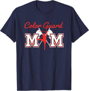 Color Guard Mom, Proud Color Guard MOM Design T-Shirt - T-Shirt | Navy