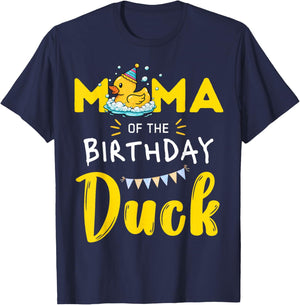 Mama of The Birthday Duck T-Shirt - T-Shirt | Navy