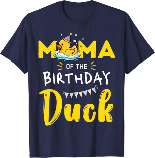 Mama of The Birthday Duck T-Shirt - T-Shirt | Navy
