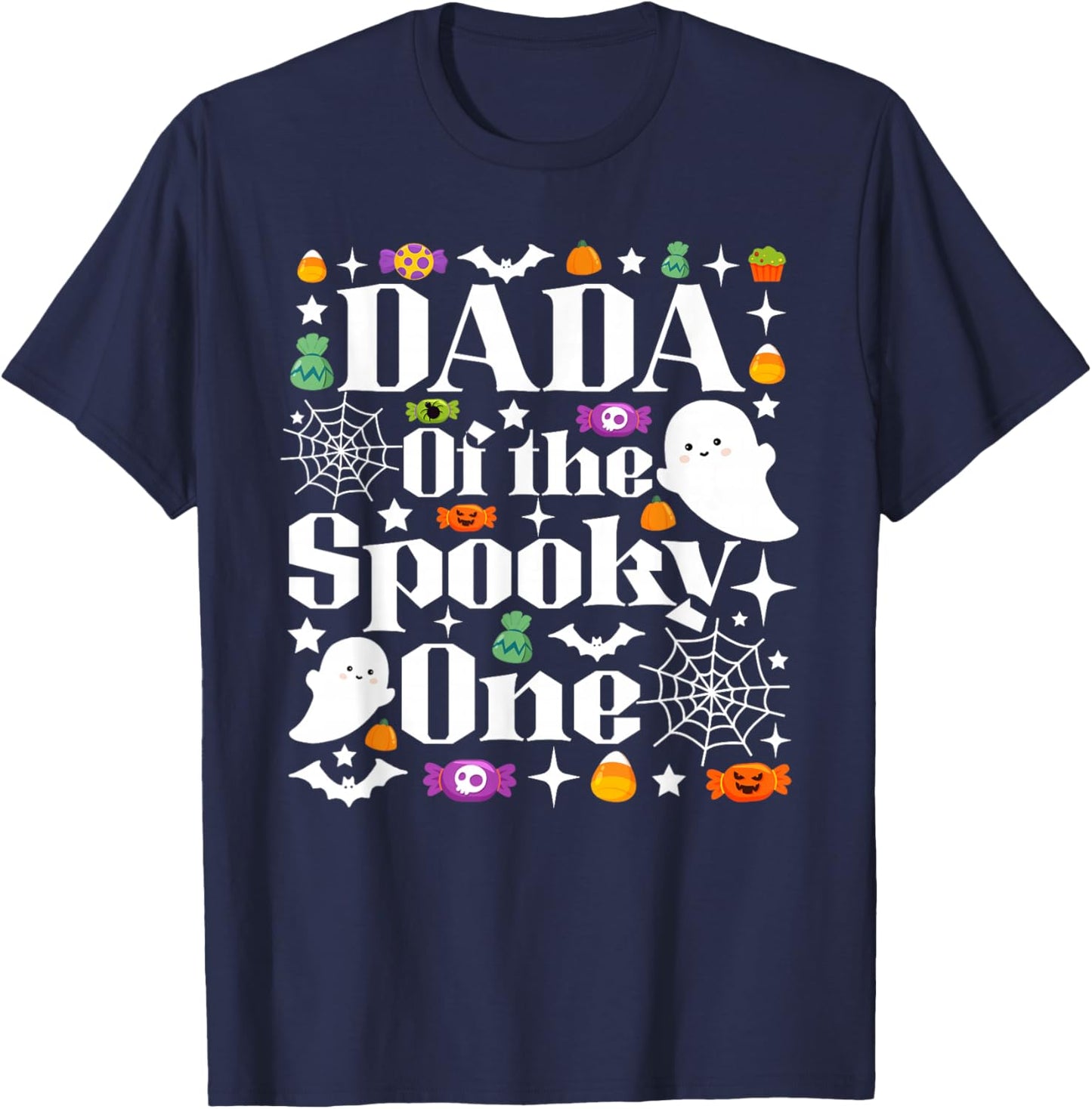 Dada of The Spooky One Halloween First Birthday Boy T-Shirt - T-Shirt | Navy