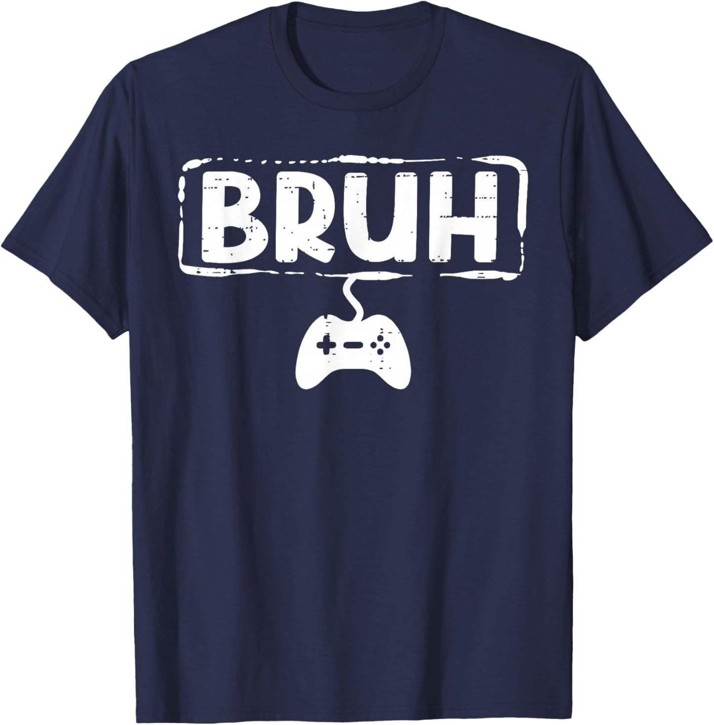 Gamer Bruh Video Game Funny Gaming Teen Men Boys Kids Youth T-Shirt - T-Shirt | Navy