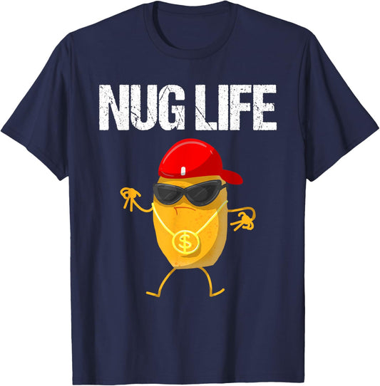 Cool Chicken Nugget Art For Boys Kids Chicken Nugget Lover T-Shirt - T-Shirt | Navy