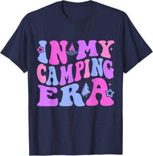 Groovy In My Camping Era - Funny Summer Camping Lovers T-Shirt - T-Shirt | Navy