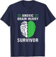 Green Human Brain Anoxic Brain Injury T-Shirt - T-Shirt | Navy