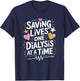 Dialysis Technician Kidney Nurse Design for Dialysis Tech T-Shirt - T-Shirt | Navy