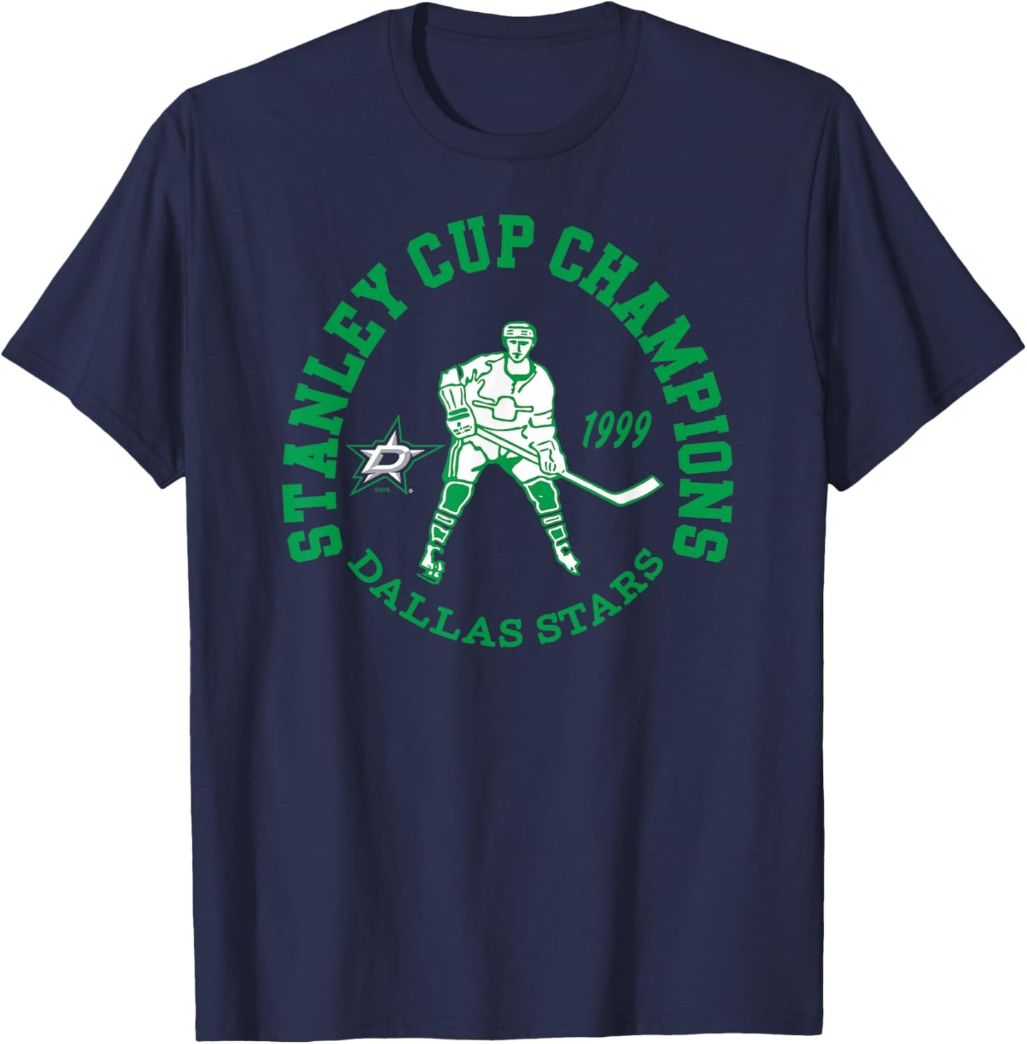 Dallas Stars Stanley Cup Champions 1999 Black T-Shirt - T-Shirt | Navy