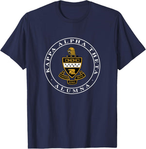 Kappa Alpha Theta Officially Licensed Circle Crest - Alumna T-Shirt - T-Shirt | Navy