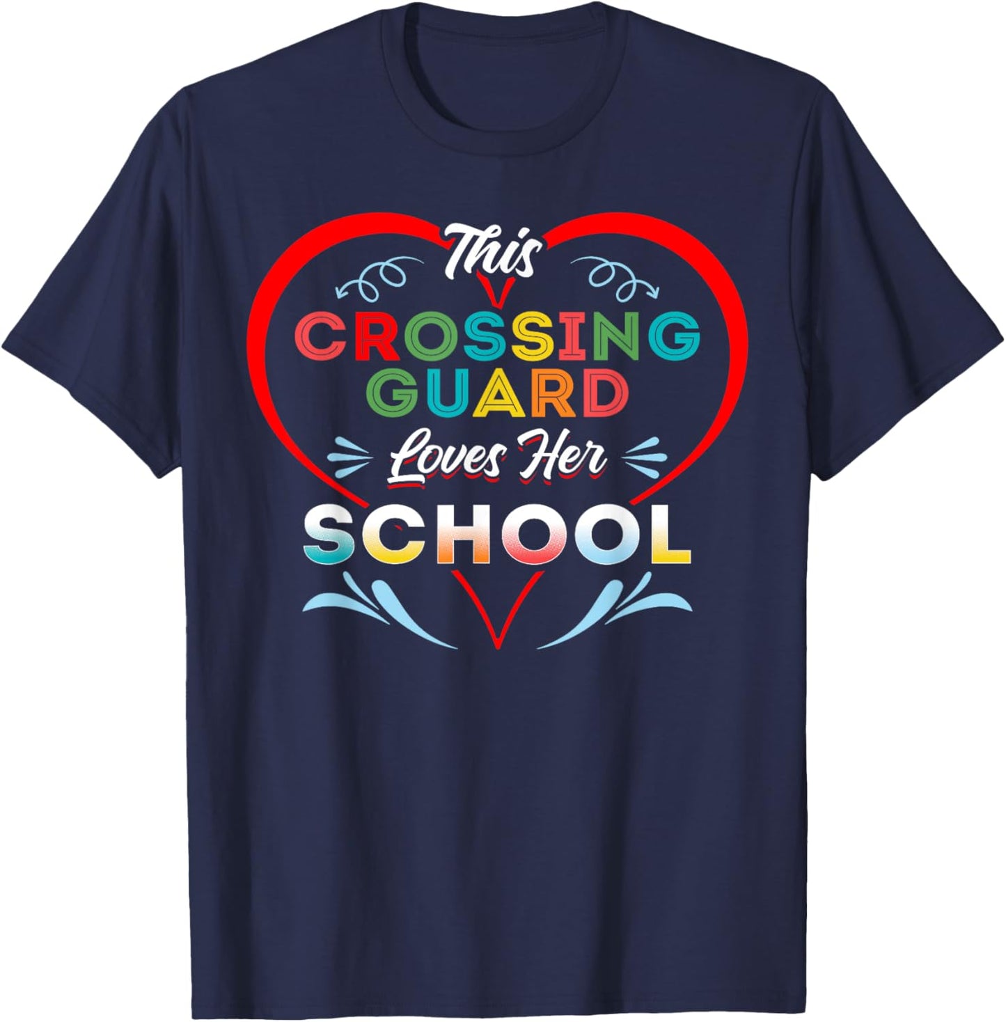 This Crossing Guard Loves Her School Safety Officers T-Shirt - T-Shirt | Navy