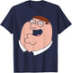 Family Guy Peter Griffin Oversized Portrait Funny Cartoon T-Shirt - T-Shirt | Navy