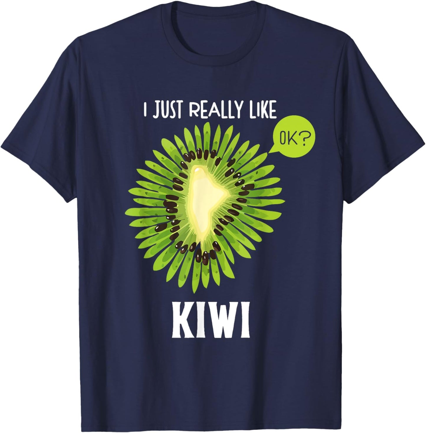 Cute Kiwi Apparel Fruit Lover Summer Matching Group Men Women Girls Kids T-Shirt - T-Shirt | Navy