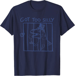 Dinosaurs Got Too Silly Funny Women T-Shirt - T-Shirt | Navy