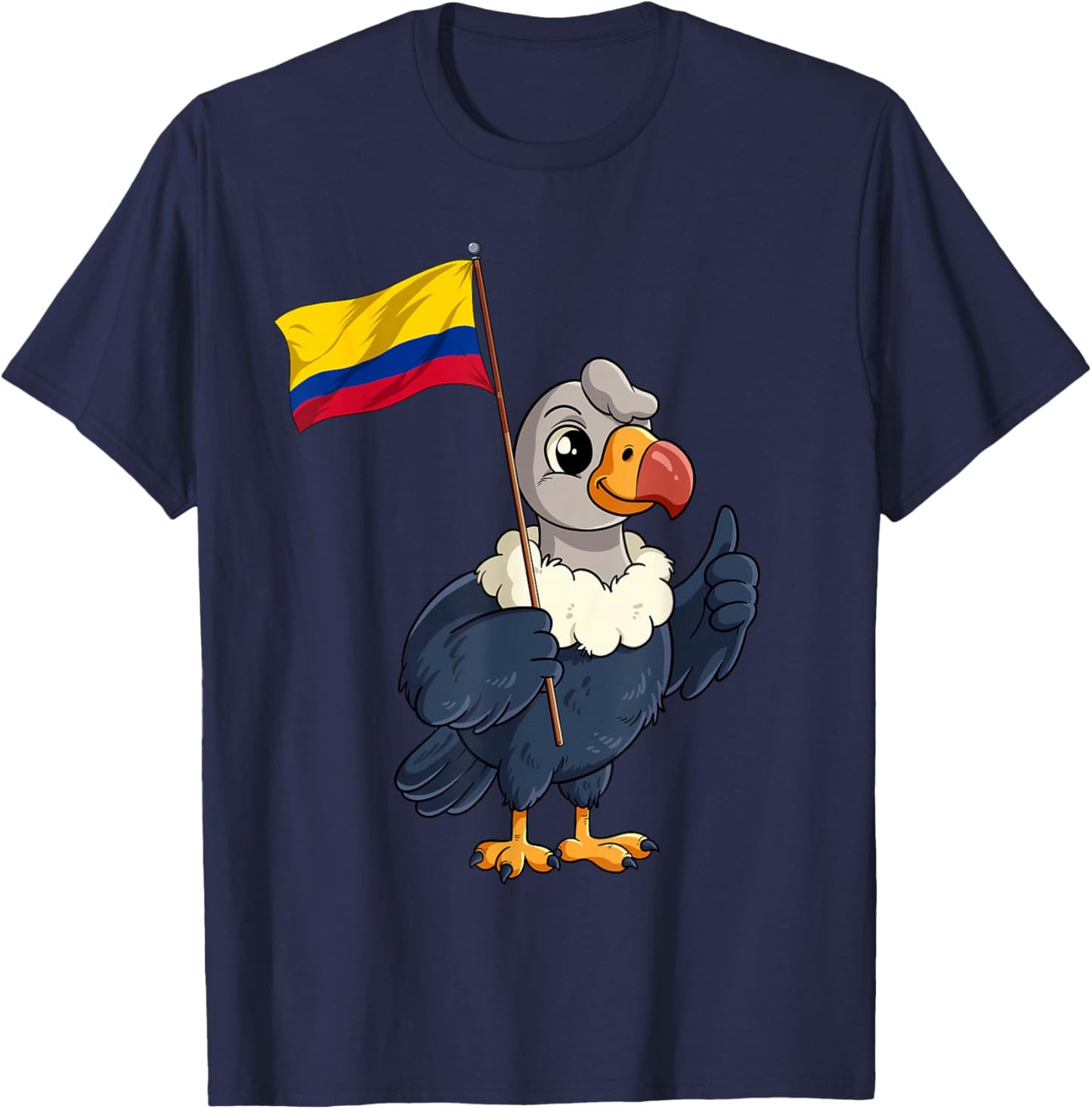 Andean Condor Colombia Flag T-Shirt - T-Shirt | Navy