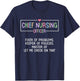 Chief Nurse Executive CNE CNO Chief Nursing Officer T-Shirt - T-Shirt | Navy