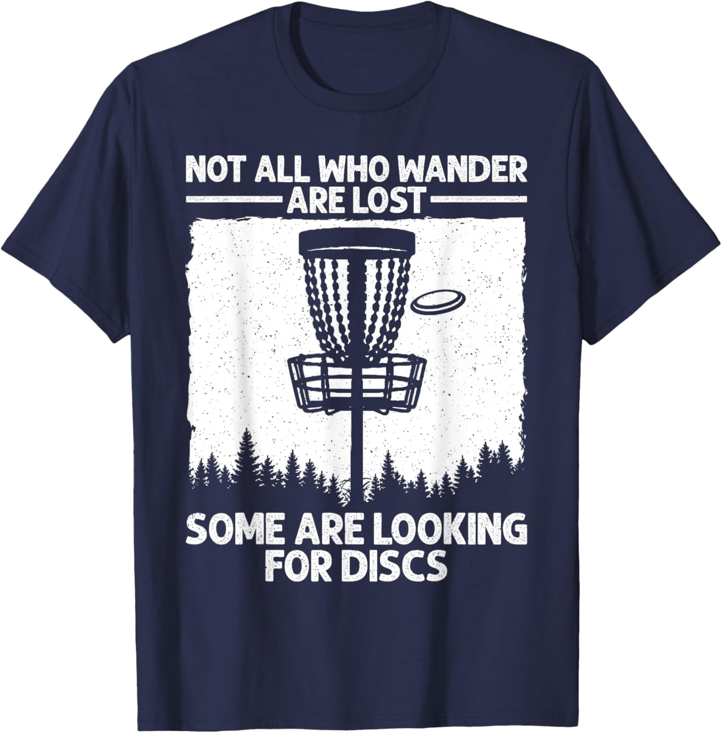 Funny Disc Golf Art Women Kids Disc Golfer Disc Golf T-Shirt - T-Shirt | Navy