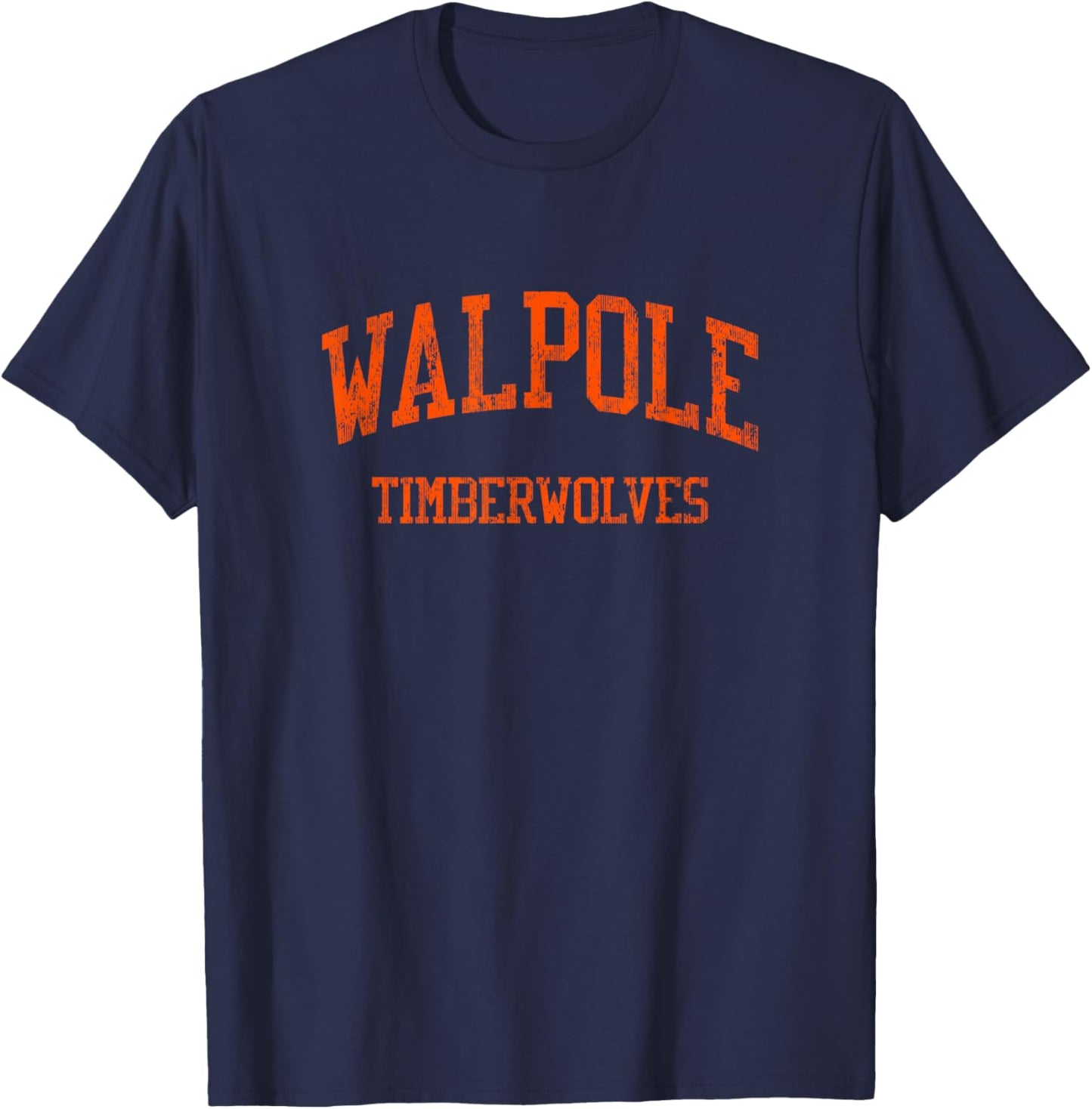 Walpole High School HS Walpole MA Vintage Sports T-Shirt - T-Shirt | Navy