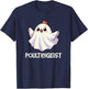 "Poultrygeist" Funny Spooky Cute Boo Chicken Ghost Pun T-Shirt - T-Shirt | Navy