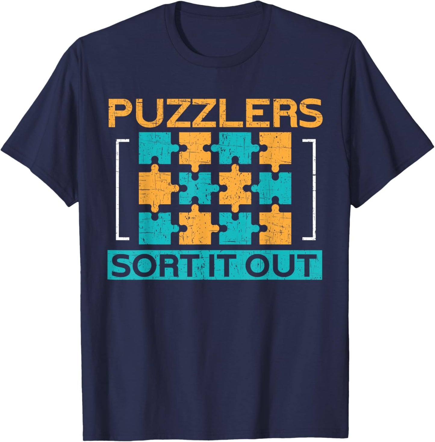 Puzzlers Sort It Out Funny Puzzling T-Shirt - T-Shirt | Navy