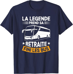 Shirt Retraite Bus Chauffeur Retraité 2025 Haut de Gamme T-Shirt - T-Shirt | Navy