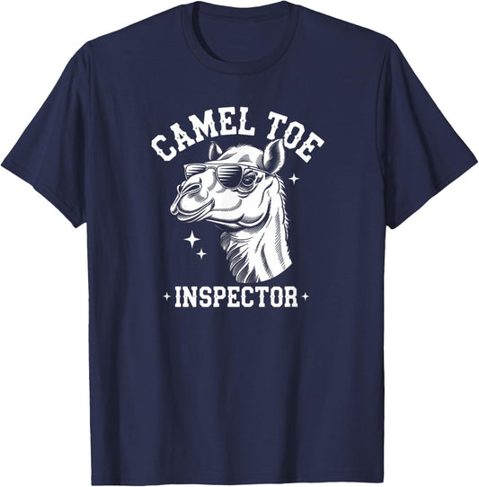 Camel Toe Inspector Funny Adult Animal Dad Joke T-Shirt - T-Shirt | Navy