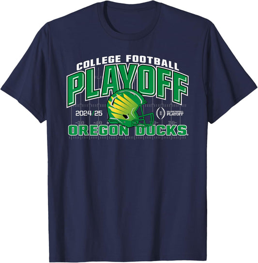 Elite Authentics Oregon Ducks -Adult College Football Playoff CFP 2024-2025 - Black, Short Sleeve, , Straight Fit, Adult Size 6/7 T-Shirt - T-Shirt | Navy