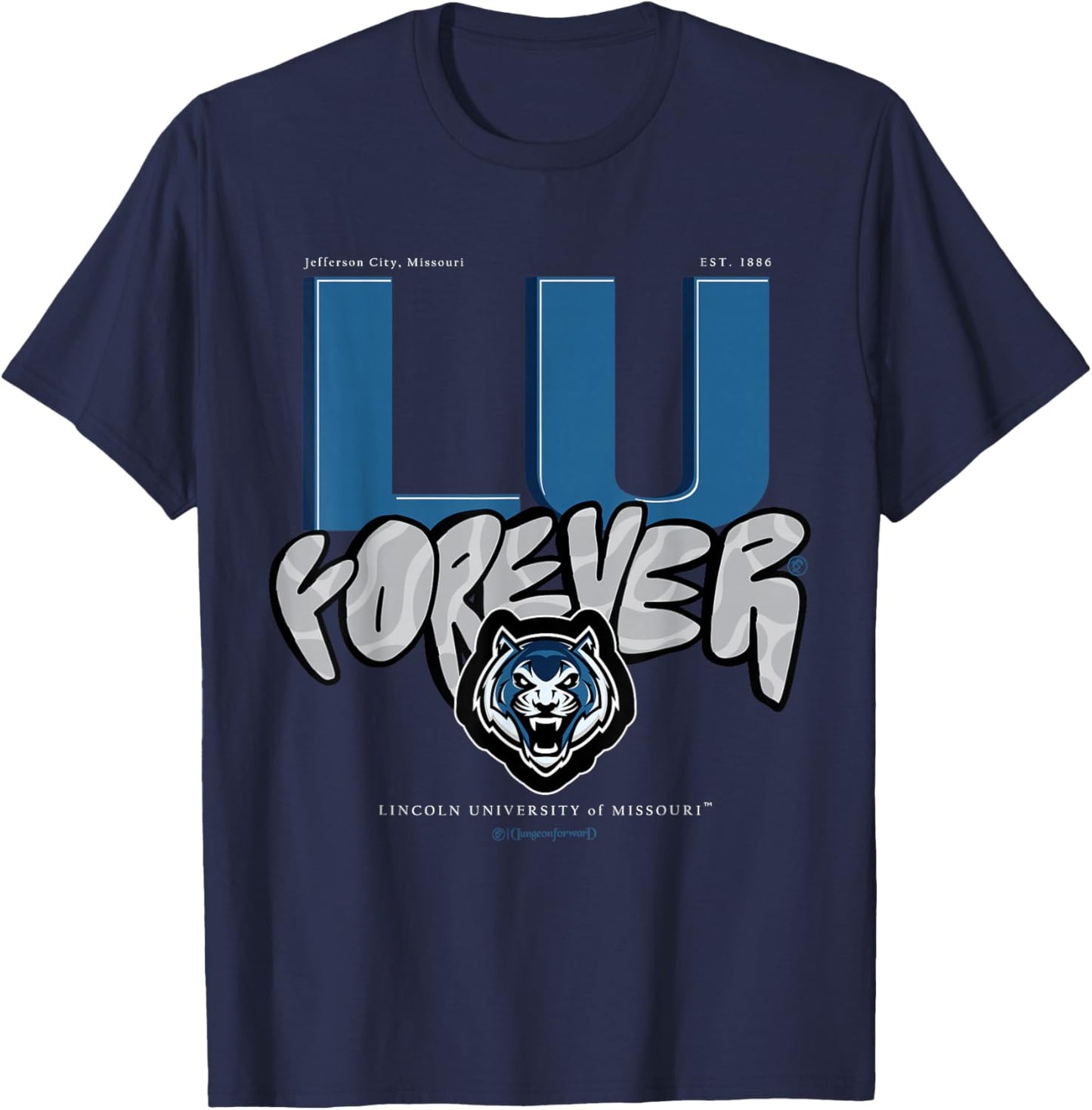 The Yard Essentials - Lincoln University MO - LUMO Forever T-Shirt - T-Shirt | Navy