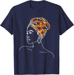 Kente Tribal Africa Dashiki Print African Lover Damen T-Shirt - T-Shirt | Navy