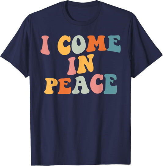 I Come in Peace Im Peace Couples Costume Women T-Shirt - T-Shirt | Navy